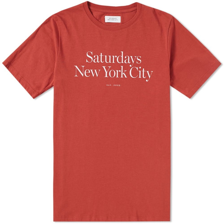 Photo: Saturdays NYC Miller Standard Tee Red