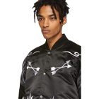 Rhude Black Embroidered Bomber Jacket