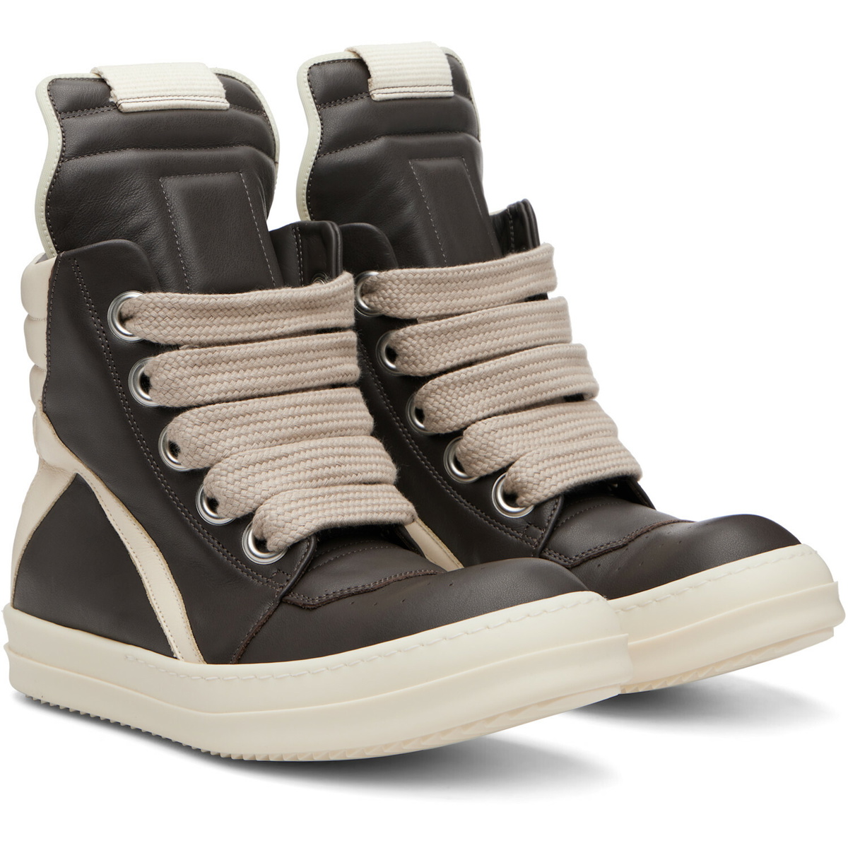 Rick Owens Gray Tower Jumbolaced Geobasket Sneakers