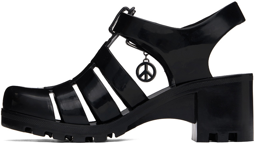 シューズ・サンダルその他 MOSCHINO COUTURE Woman Heeled sandals Black A1635AC0IMZ1 99B Black Duck Heeled Sandals by Moschino on Sale
