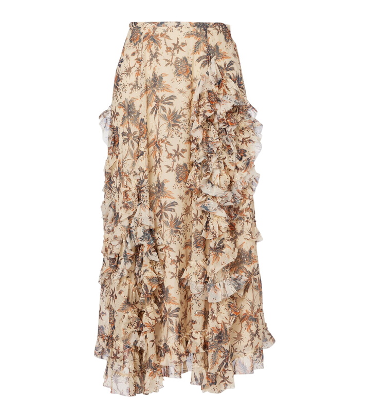 Photo: Ulla Johnson Adele printed silk-blend chiffon midi skirt