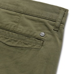 NN07 - Crown Garment-Dyed Cotton-Blend Twill Shorts - Army green