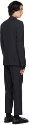 Dries Van Noten Navy Notched Lapel Suit