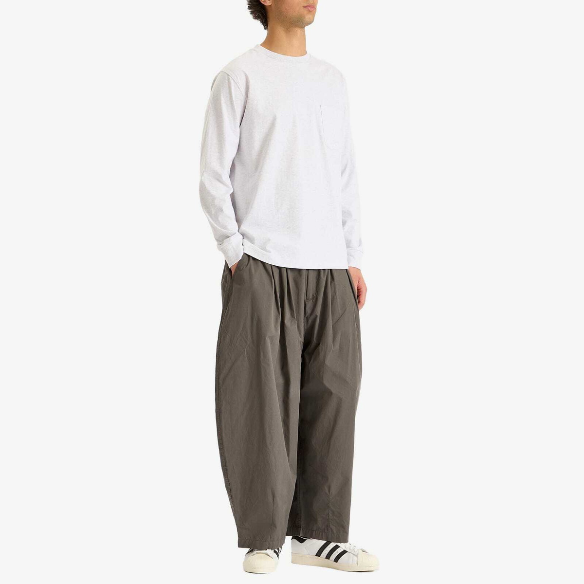 Anglan Men's Essential Easy Balloon Trousers in Grey 