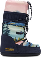 Guest in Residence Navy & Pink Moon Boot Edition Icon Postcard Boots