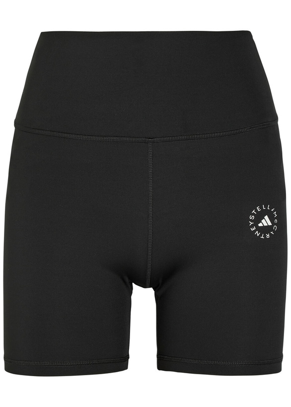 Photo: Adidas X Stella Mccartney Logo-print Stretch-jersey Running Shorts Black