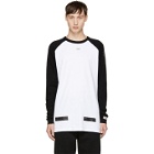 Off-White Black and White Brushed Diagonal Raglan T-Shirt