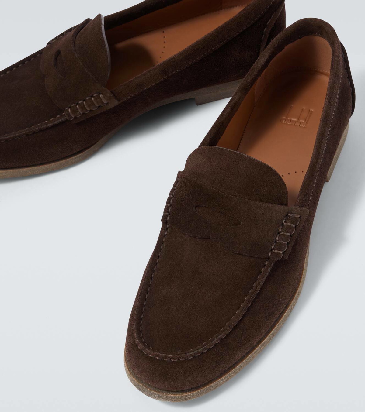 Dunhill Suede penny loafers