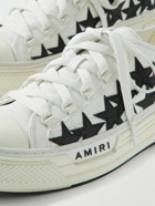 AMIRI - Appliquéd Leather and Canvas Sneakers - White