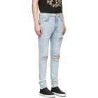 Amiri Blue Suede MX1 Jeans