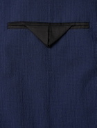 Club Monaco - Slim-Fit Unstructured Cotton-Blend Seersucker Blazer - Blue