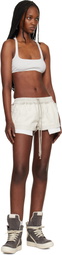 Rick Owens DRKSHDW Off-White Temple Fog Boxer Denim Shorts