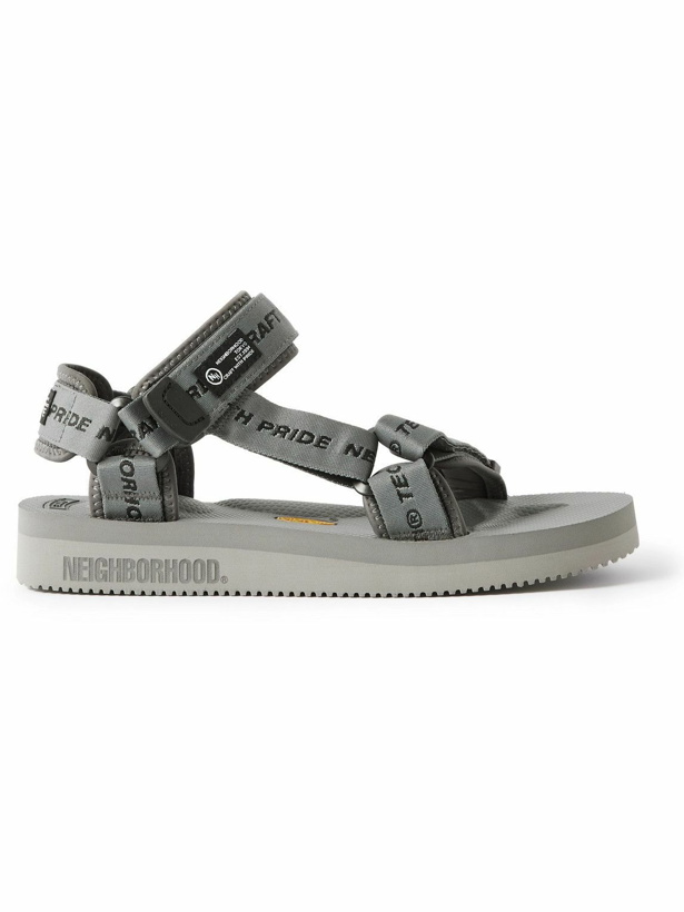 Photo: Suicoke - Neighborhood Depa-V2 Logo-Jacquard Sandals - Gray