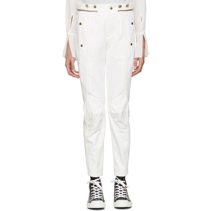 Photo: Chloe White Utilitarian Biker Jeans