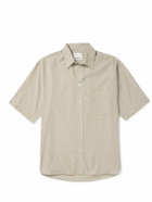 Marant - Labilio Logo-Embroidered Striped Cotton-Poplin Shirt - Gray