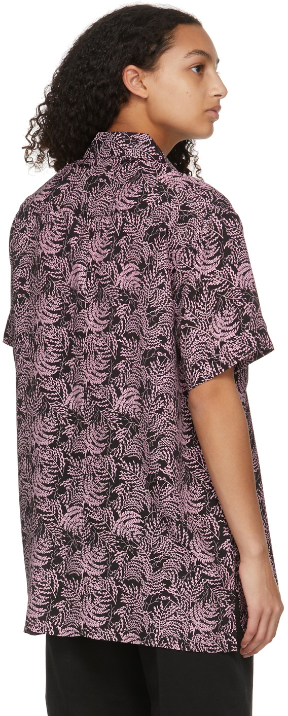 SSENSE WORKS SSENSE Exclusive Jeremy O. Harris Black & Pink Rose Bowling Shirt