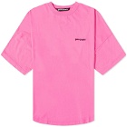Palm Angels Men's Embroidered Logo Oversized T-Shirt in Fuchsia