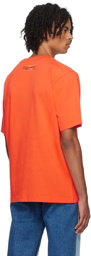 Heron Preston Orange Embroidered T-Shirt