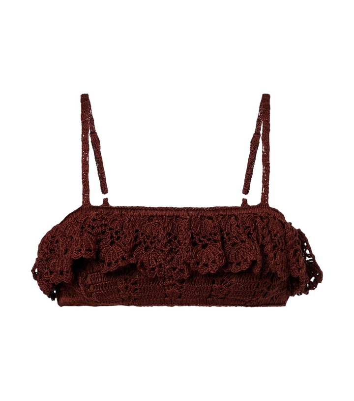 Photo: Anna Kosturova Crochet cotton bra top