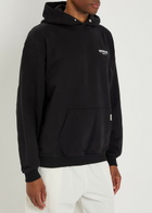 Represent Owners' Club Logo Hooded Cotton Sweatshirt Black