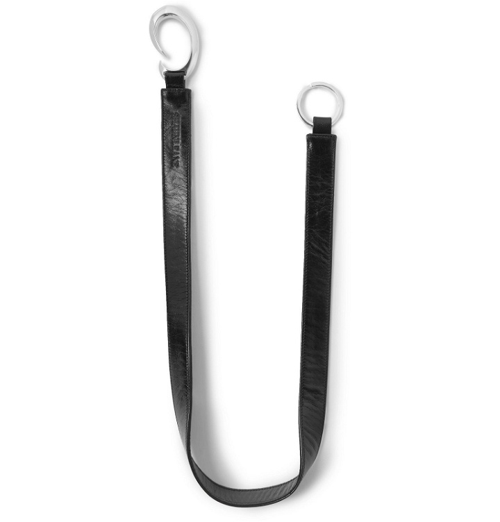 Photo: Shaun Leane - Sterling Silver and Leather Key Fob - Black