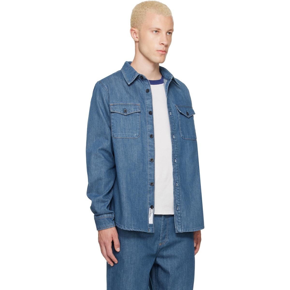A.P.C. Blue 'Surchemise' Denim Shirt
