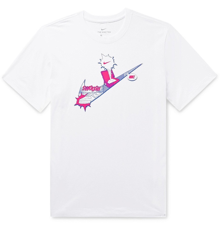 Photo: Nike - Logo-Print Cotton-Jersey T-Shirt - White
