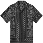 Versace Men's Repeat Baroque Print Vacation Shirt in Black/Grey