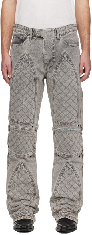 Photo: Who Decides War Gray Moto Jeans