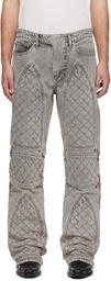 Who Decides War Gray Moto Jeans