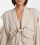 Acne Studios Bow-detail cutout blouse