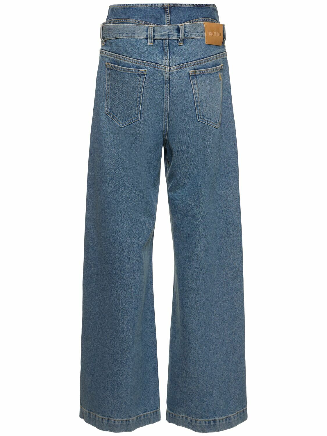 THE ATTICO Low Rise Wide Jeans The Attico