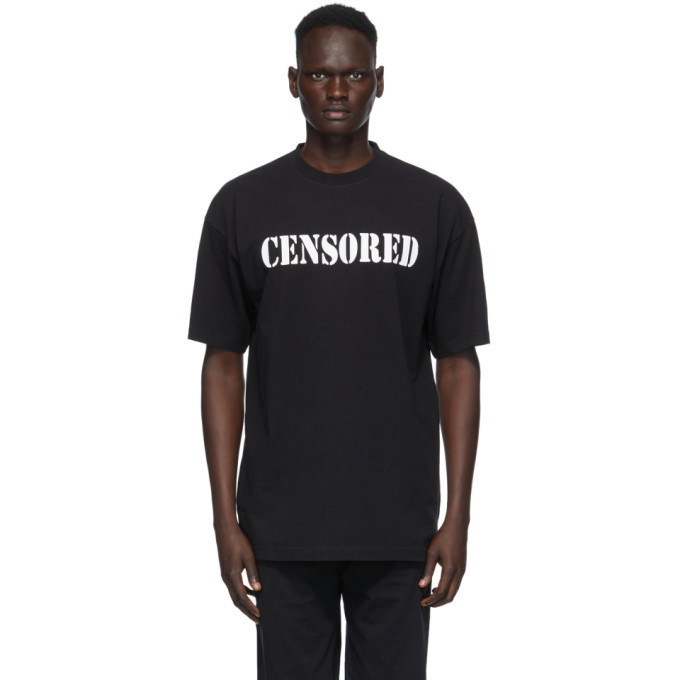 Photo: VETEMENTS Black Censored T-Shirt