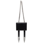 Sankuanz Black Croc Leather Shoulder Bag