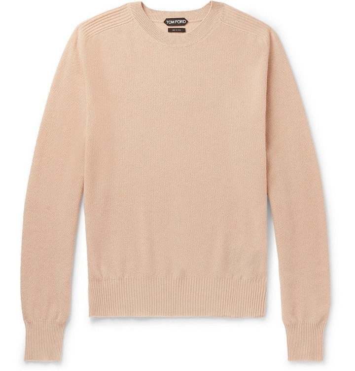 Photo: TOM FORD - Waffle-Knit Cashmere Sweater - Men - Neutral