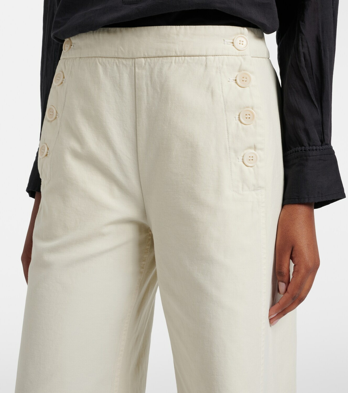 Nili Lotan Reed cotton wide-leg pants
