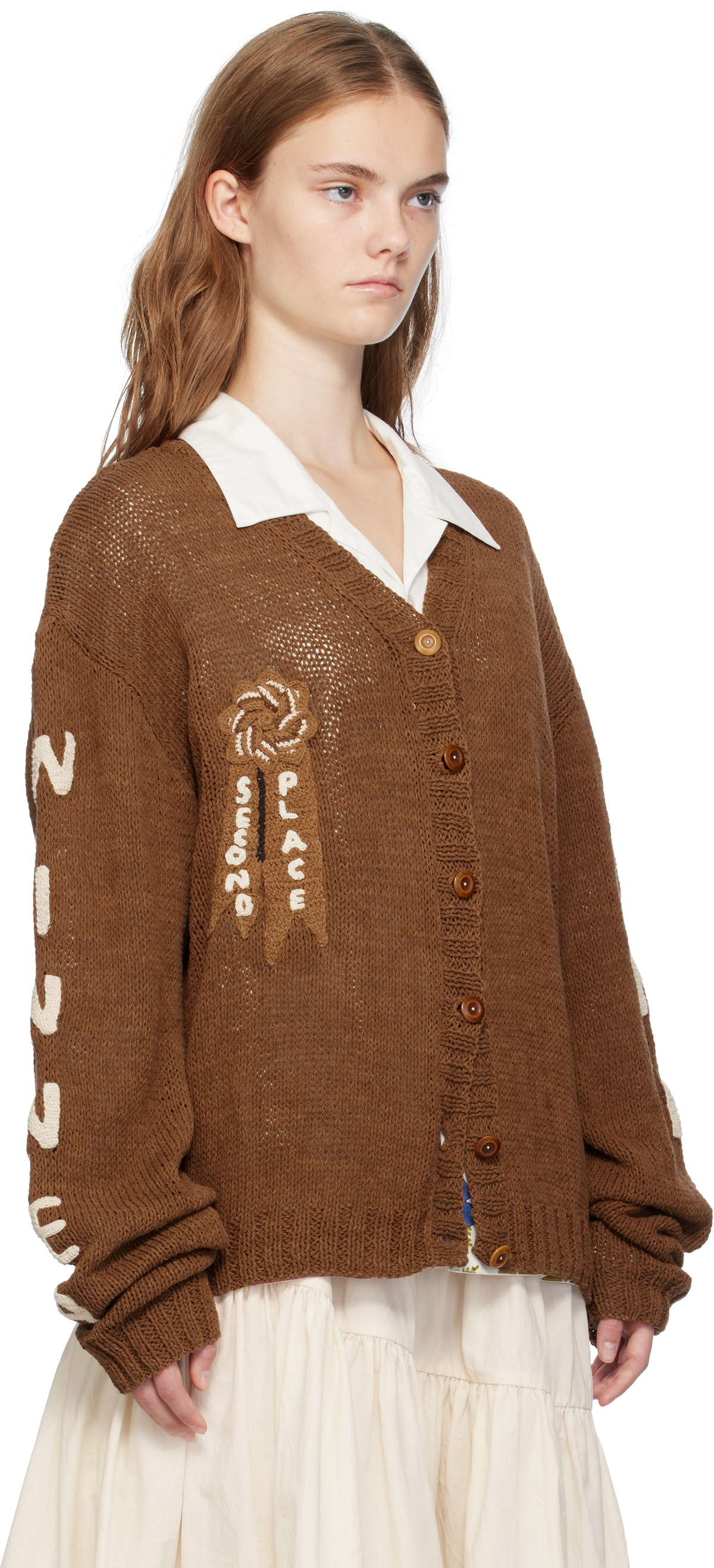 Story mfg. Brown Twinsun Knit Cardigan