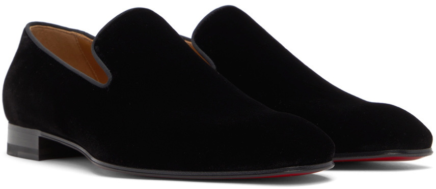 Christian Louboutin Men's Dandelion Velvet Loafers Black