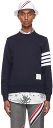 Thom Browne Navy Cotton Loopback 4-Bar Sweatshirt