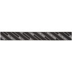 Balenciaga Black Stripe Logo Engraved Buckle Belt