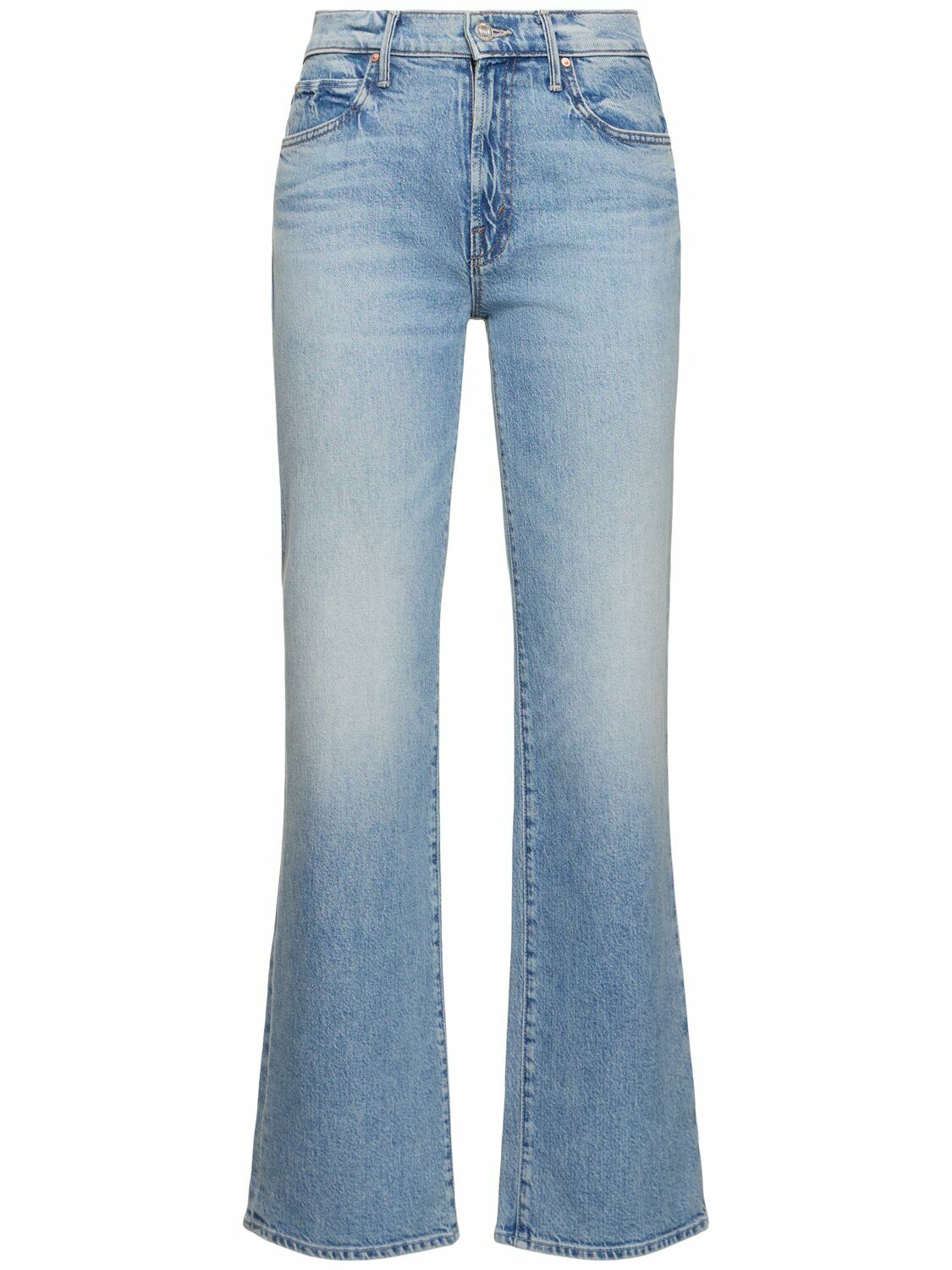 MOTHER The Hustler Roller Fray Denim Wide Jeans