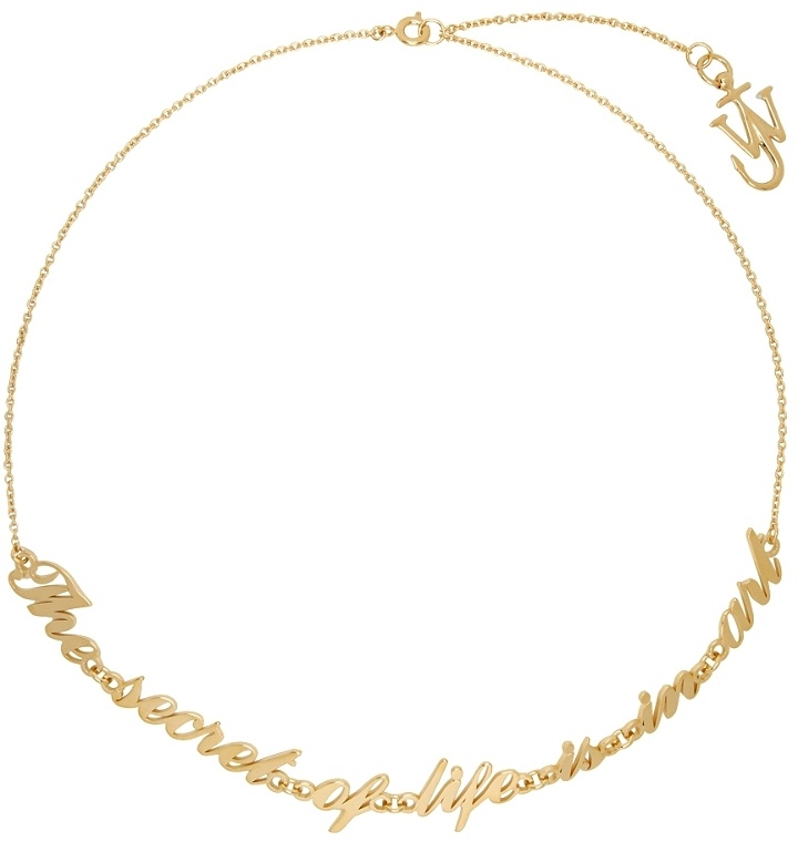 Photo: JW Anderson Gold The Secret Of Life Is An Art Necklace
