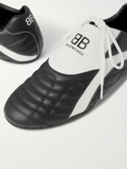 BALENCIAGA - Zen Logo-Print Faux Leather Sneakers - Black
