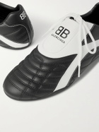 BALENCIAGA - Zen Logo-Print Faux Leather Sneakers - Black