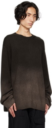 Yohji Yamamoto Brown Gradient Sweater