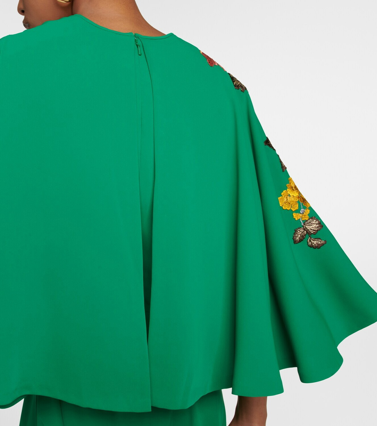 Costarellos Zinnia embroidered cape midi dress