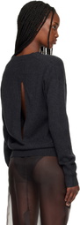 Commission Navy U Neck Sweater