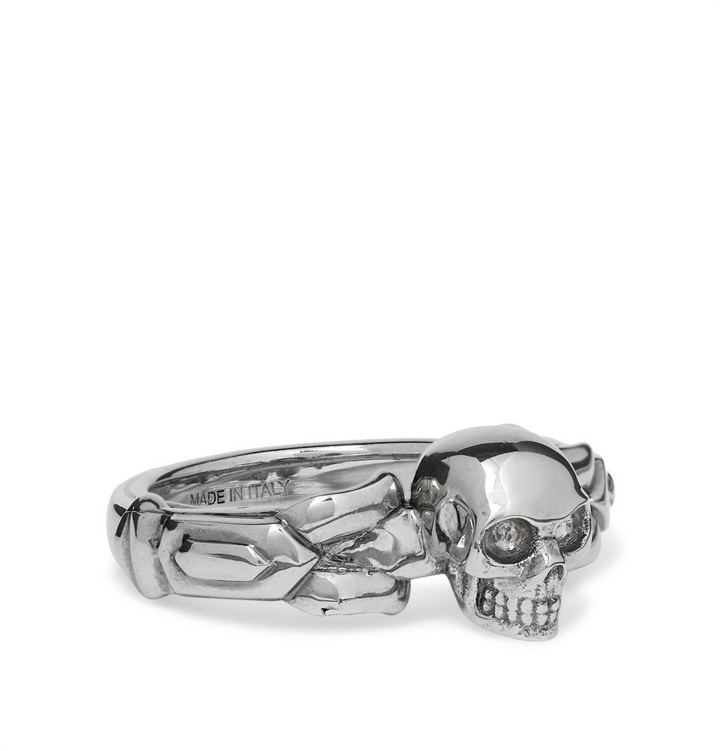 Photo: Alexander McQueen - Skull Silver-Tone Ring - Silver