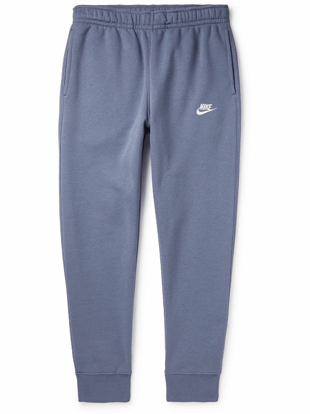 Photo: Nike - NSW Tapered Cotton-Blend Jersey Sweatpants - Blue