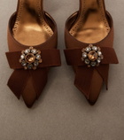 Manolo Blahnik Apidosa embellished satin pumps